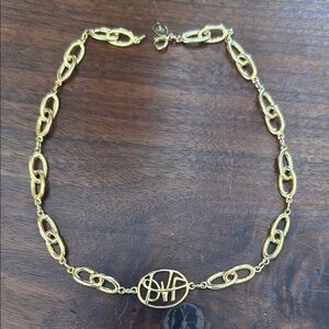 DVF Monogram Logo necklace Vintage